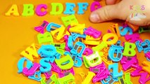 THE ALPHABET Learn ABC with Cute Plastic Magnetic Alfabet Letters Play Toys Game for Kids