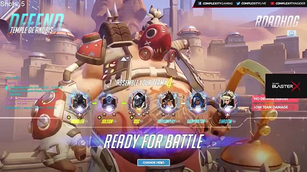 [Overwatch] coL.Harbleu as Roadhog on Temple of Anubis at Rank 42 - 4132 SR
