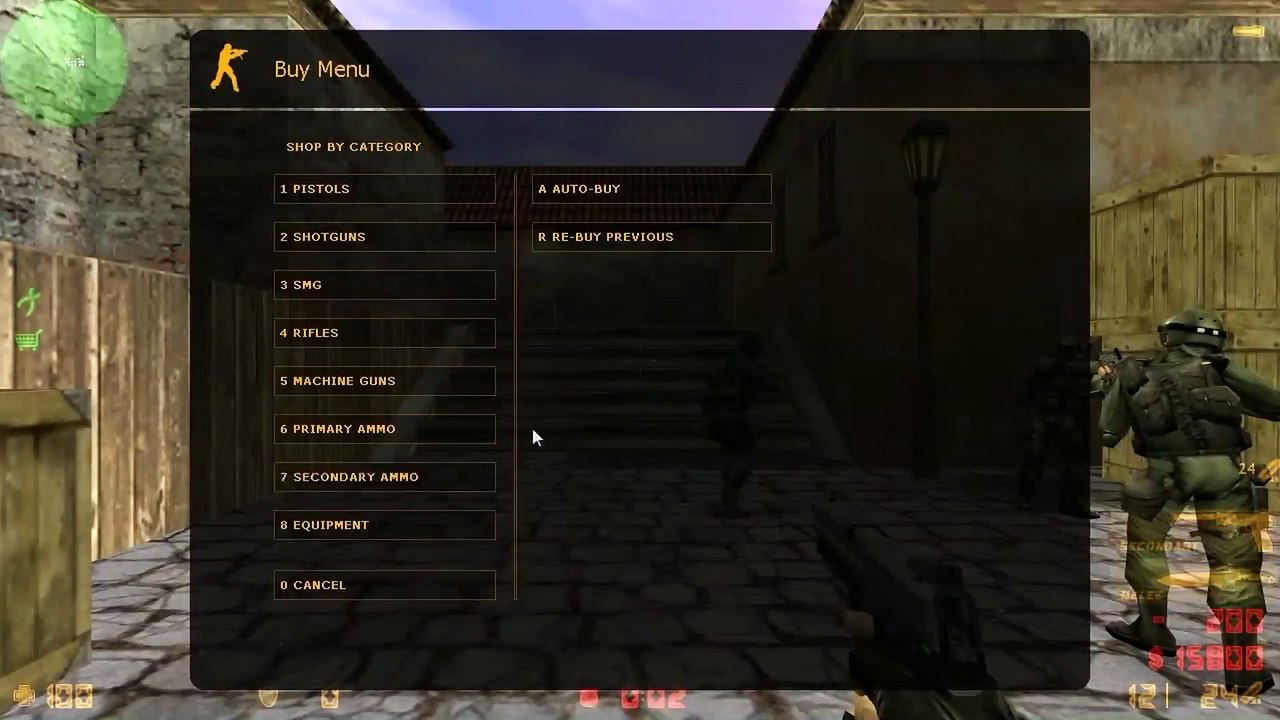 Counter-Strike v1.6 gameplay with Hard bots - Inferno - Counter-Terrorist (Old - 2014)