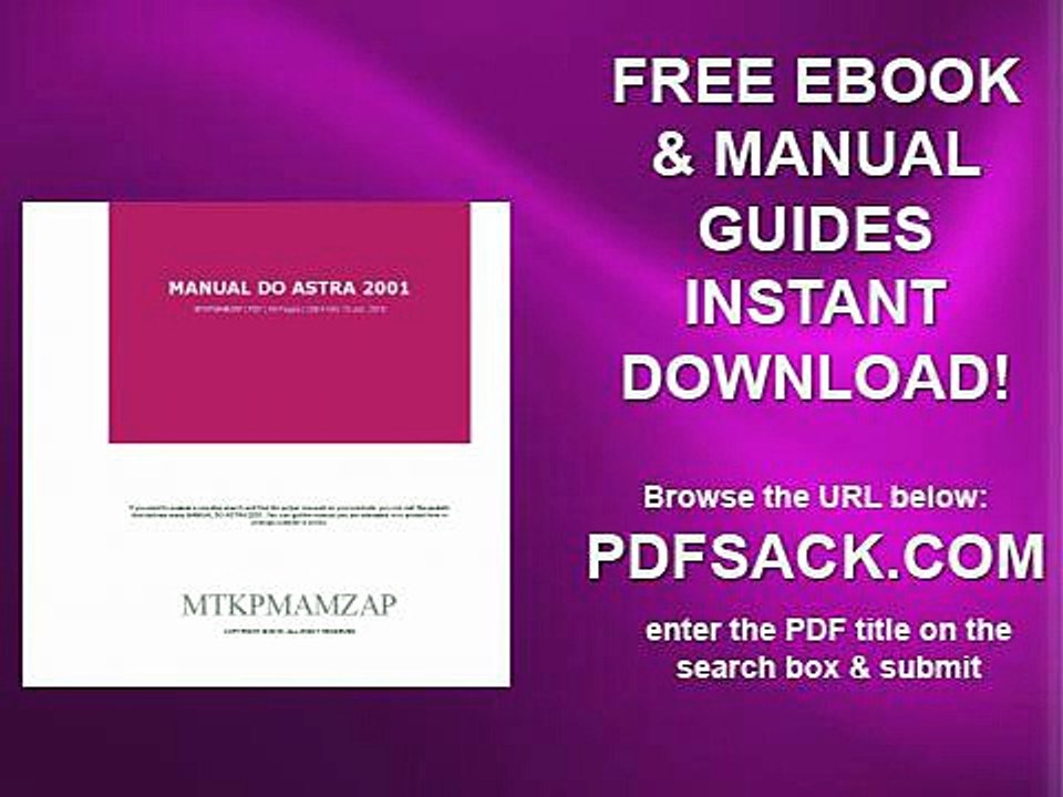 Manual Do Astra 2001