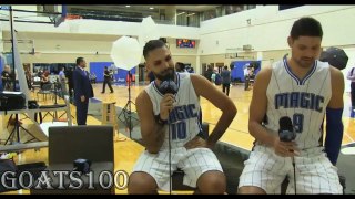 Nikola Vucevic and Evan Fournier Interview Orlando Magic | Sep 26, 2016 | 2016 2017 NBA Me