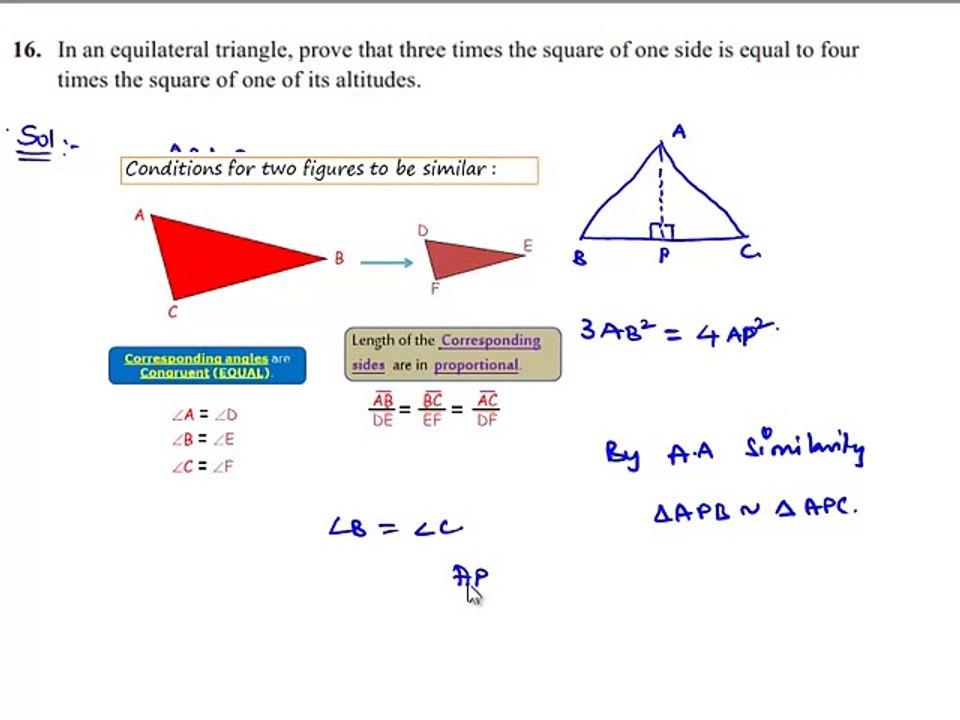 NCERT Solutions for Class 10th Maths Chapter 6 Triangles Exercise 6.5 Question 16