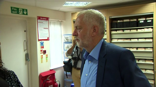 Jeremy Corbyn visits an NHS GP practice