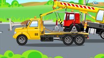Car Cartoon - Tractor Crane Construction Trucks For Kids - New Animation for children