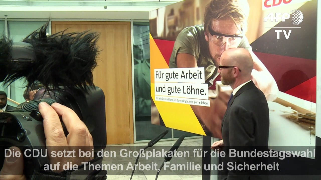 Kanzlerin Merkel nicht auf ersten Motiven von CDU-Großplakaten