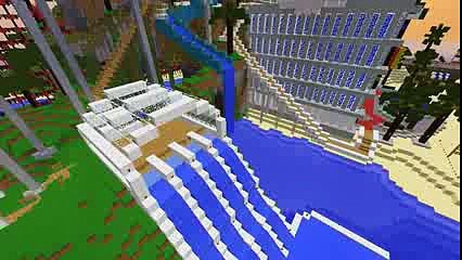 Minecraft Adventure - Sharky and Scuba Steve - TEACHING DONUT TO SURF!!
