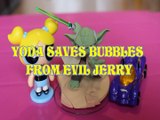 YODA SAVES BUBBLES FROM EVIL JERRY & TOM STAR WARS DSNEY POWER PUFF GIRLS Toys BABY Videos, CARTOON NETWORK