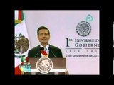 Peña Nieto emite su Primer Informe de Gobierno, enunció los 5 ejes de su administración