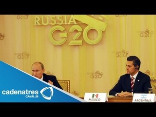 Peña Nieto pide al G20 medidas para estabilidad financiera mundial; adelanta regreso a México
