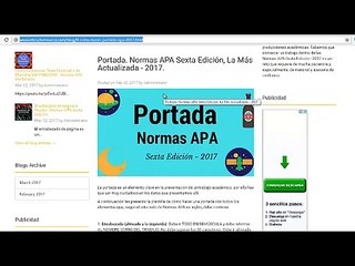 Normas APA Sexta Edición 2017 | LA MÁS ACTUALIZADA. PORTADA. El video más visto.