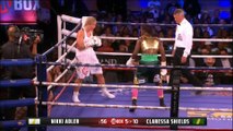 Claressa Shields TKOs Nikki Adler in front of Christina Hammer, then calls her out