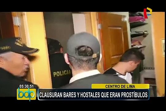Centro de Lima: clausuran bares y hostales que eran prostíbulos