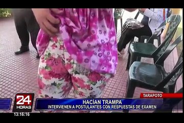 Tarapoto: intervienen a postulantes con respuestas de examen de admisión