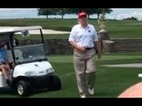 Trump Rides Golf Cart, Greets Wedding Party While on 'Working Vacation'