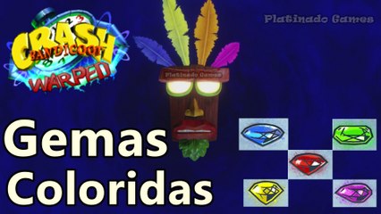 Crash Bandicoot: Warped  - Localização de todas as Gemas/Diamantes Coloridas