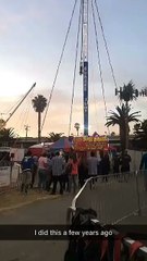 Bungee Jumper Stuck Upside Down