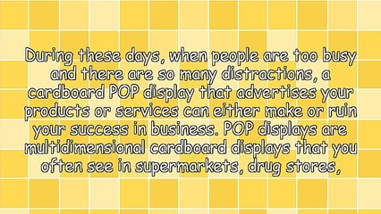 Ways for Your Cardboard Display to Stand Out