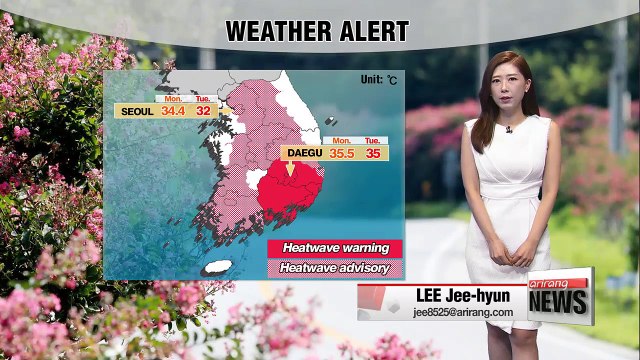 Scorching temperatures along with mostly sunny skies