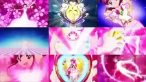 桃キュアみんなでシンクロ大変身！３ Pink Cures Synchronized Transformation 3