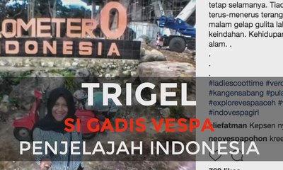 Trigel Si Gadis Vespa Penjelajah indonesia