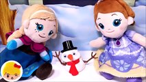 Frozen snowman アナと雪の女王 エルサ！雪だるまつくろう！ソフィアもよんでくる！ 早くしないととけちゃう～ ❤ オラフ ディズニープリンセス おもちゃ アニメ トイ キッズ Disney