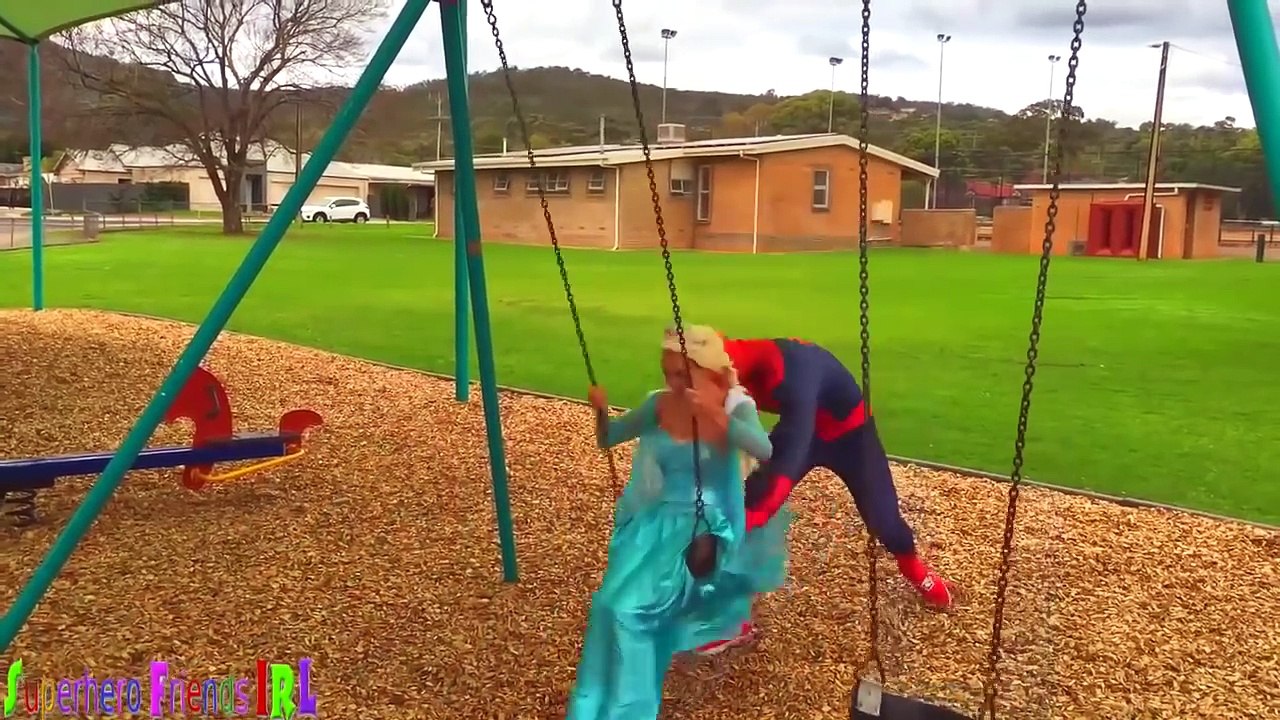 Double Pregnant ELSA vs DOCTOR SPIDERMAN! w/ pink spidergirl Joker Baby Hulk Superhero mov