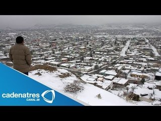 Intensa nevada sorprende a los habitantes de Chihuahua