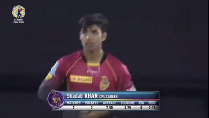 Shadab Khan's brilliant all-round performance to win Man of the Match for TKR against SLS in the 2017 CPL