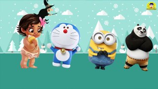 Wrong Eyes Doraemon Minion Panda Moana Baby Finger Family Song Learn Colors For Kids