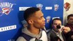 Russell Westbrook & Steven Adams talk about Kevin Durants return to OKC & game vs Warrior