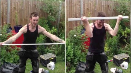 Ridiculous: Man Tries To Break Planks Of Wood With His Head