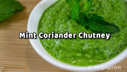 Coriander Mint Chutney l Green Chutney l Veg Apron l Pudina chutney