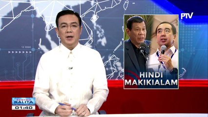 Pangulong Duterte, hindi makikiaalam sa usapin ni COMELEC Chair Bautista