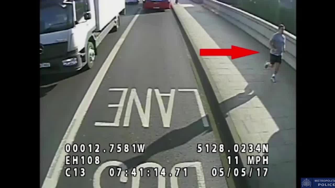 Jogger 'Pushes' Woman Into Path Of Double-Decke...