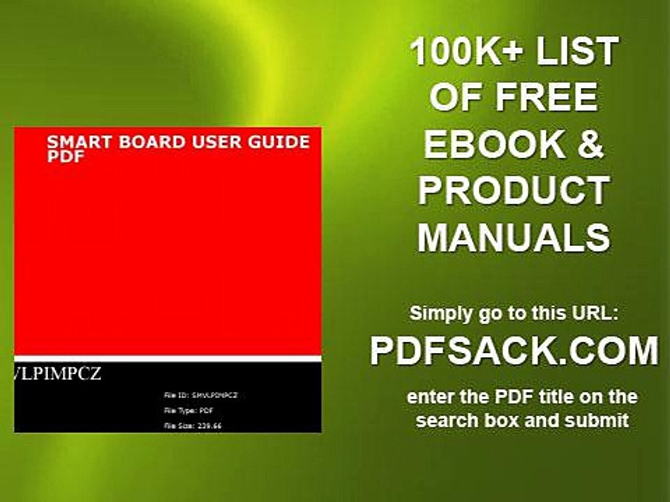 Smart Board User Guide Pdf