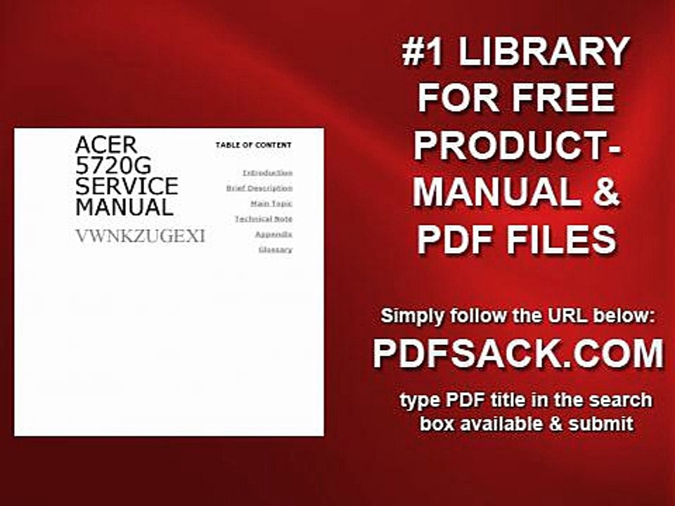 Acer 5720g Service Manual
