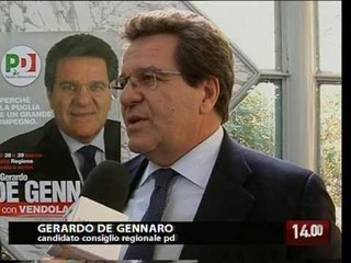 TG 02.03.10 Gerardo De Gennaro: "Pronto a rinunciare ai bandi della Regione"