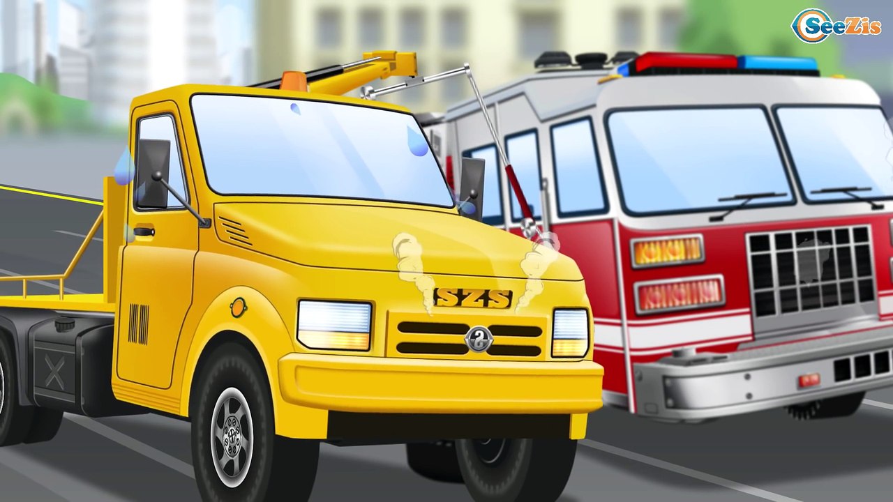 Learn Colors Emergency Car Compilation w Red Fi...