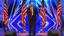 The Singing Trump - Presidential Impersonator Channels Bruno Mars - America's Got Talent 2017