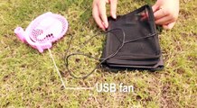 USB fan-- solar charger