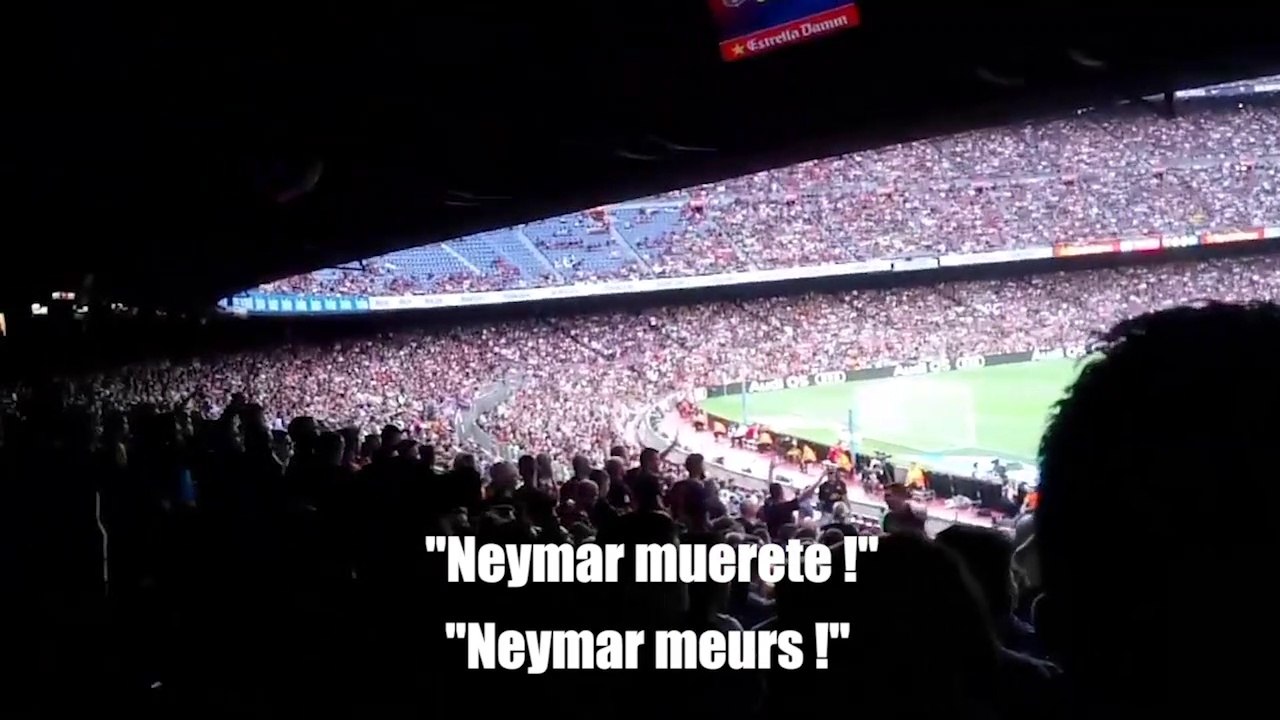 Chant anti-Neymar lors de FC Barcelone - Chapecoense