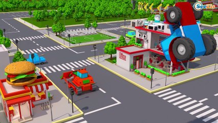 Azul Trator e Pequeno Máquinas | Desenho animado em portugues | Vídeo para o bebê