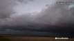 Timelapse of shelf cloud forming near Oklahoma, Kansas border