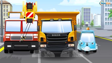 El Camión Volquete y la Excavadora Ayudarán a TRAER la arena Vehículos para niños y coches