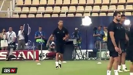 Cristiano bum control before UEFA Super Cup final