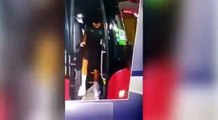 Cristiano Ronaldo slipped when getting off the bus before Real Madrid Training 0