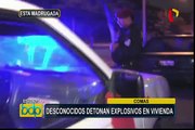 Desconocidos detonan explosivos en vivienda de Comas