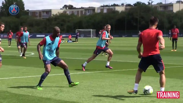 Premier entrainement de Neymar au PSG