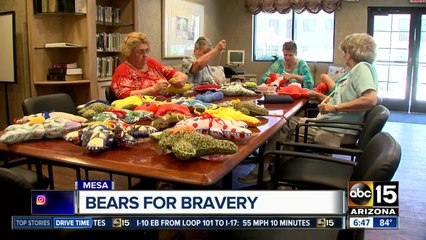 Group stitches stuffed animals for Mesa police to hand out to kids