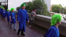 Cosplayers stage hilarious Lemmings game reenactment in UK